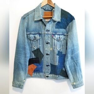 LEVI'S Levi Strauss & Co. Vintage Relaxed Trucker Jacket Distressed Patchwork